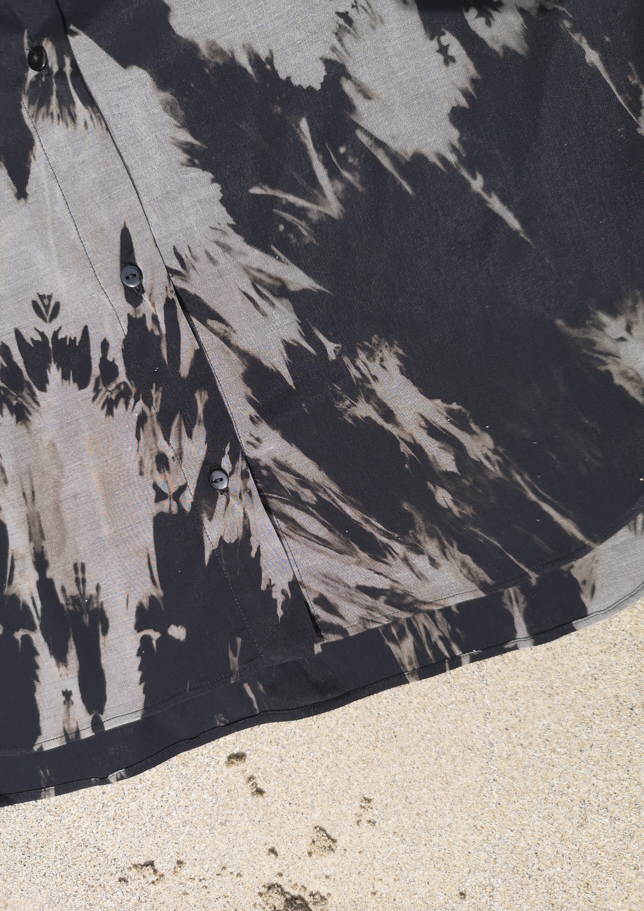 HOMEMADE - UNIQUE BLOUSE UNISEX - HAND PAINTED - black / grey - BERENIK