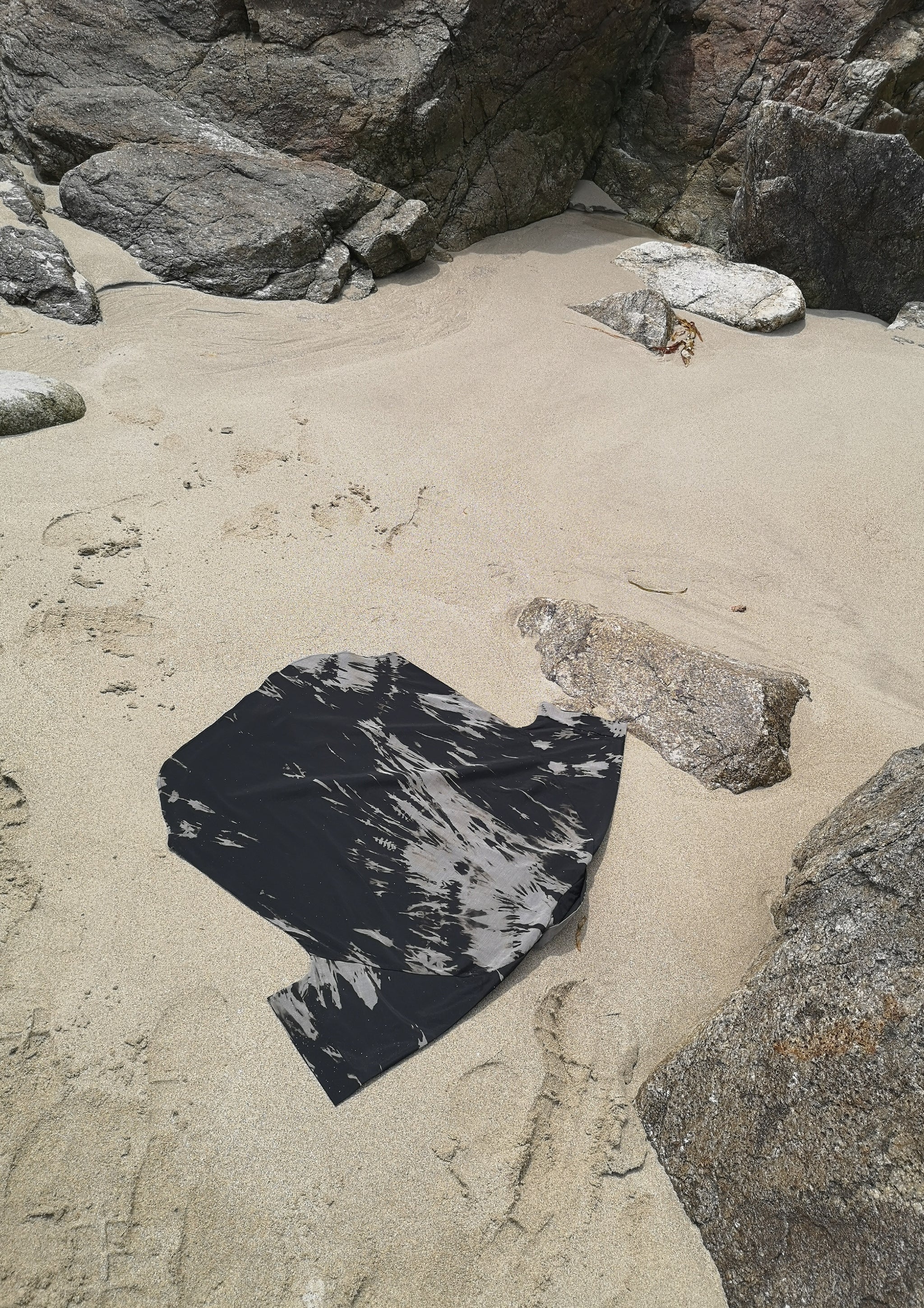 HOMEMADE - UNIQUE BLOUSE UNISEX - HAND PAINTED - black / grey - BERENIK