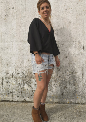 TOP DRAPING - black - BERENIK