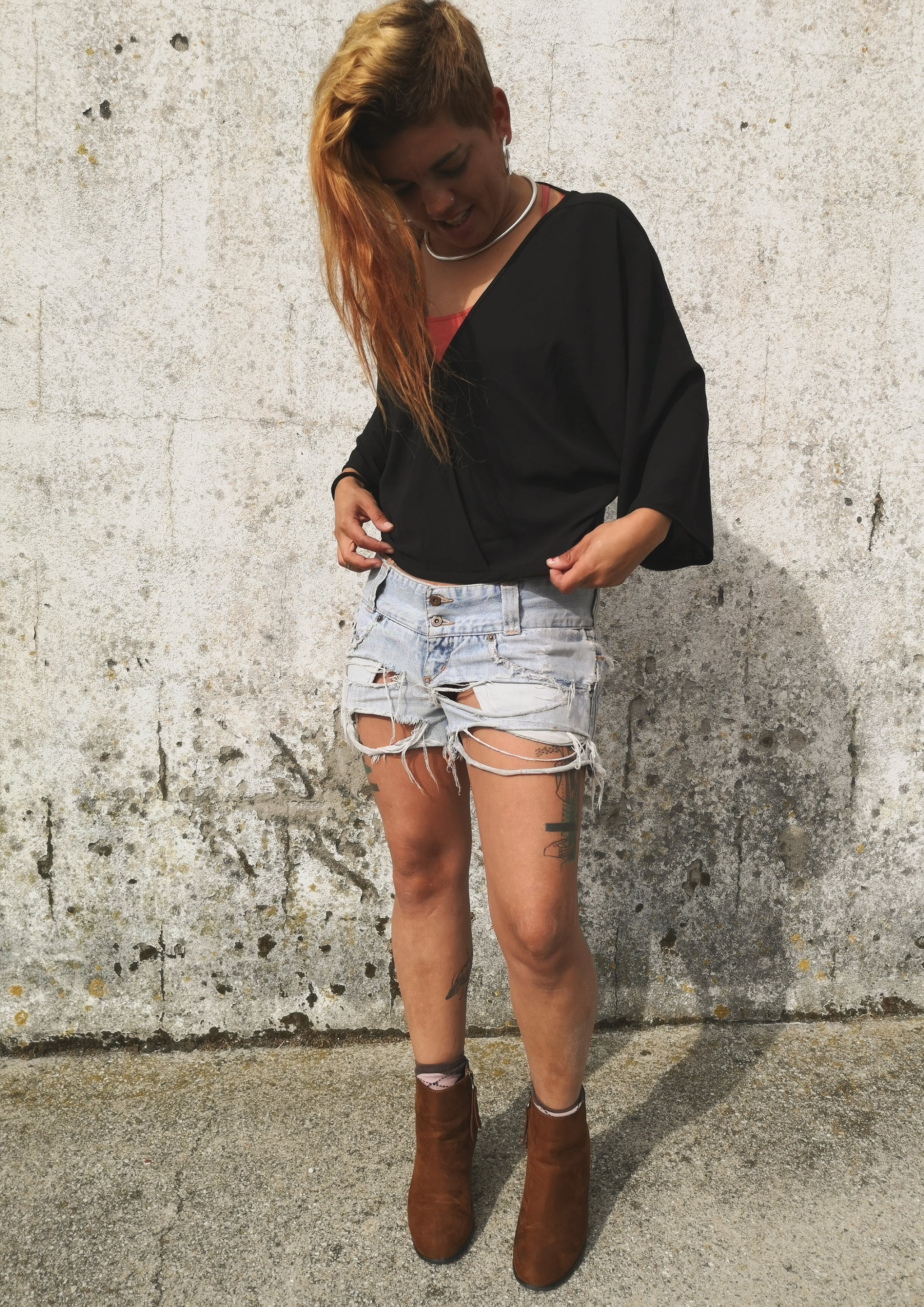 TOP DRAPING - black - BERENIK