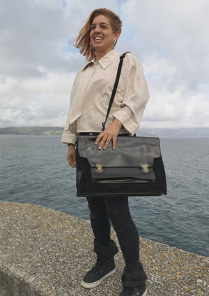 BRIEFCASE - LEATHER black - BERENIK