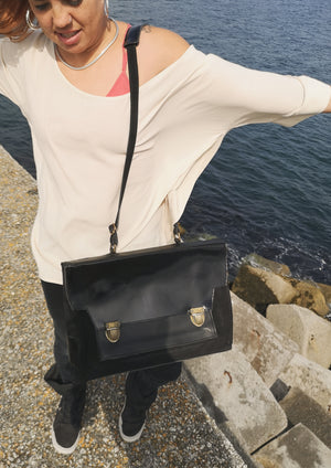 BRIEFCASE - LEATHER black - BERENIK