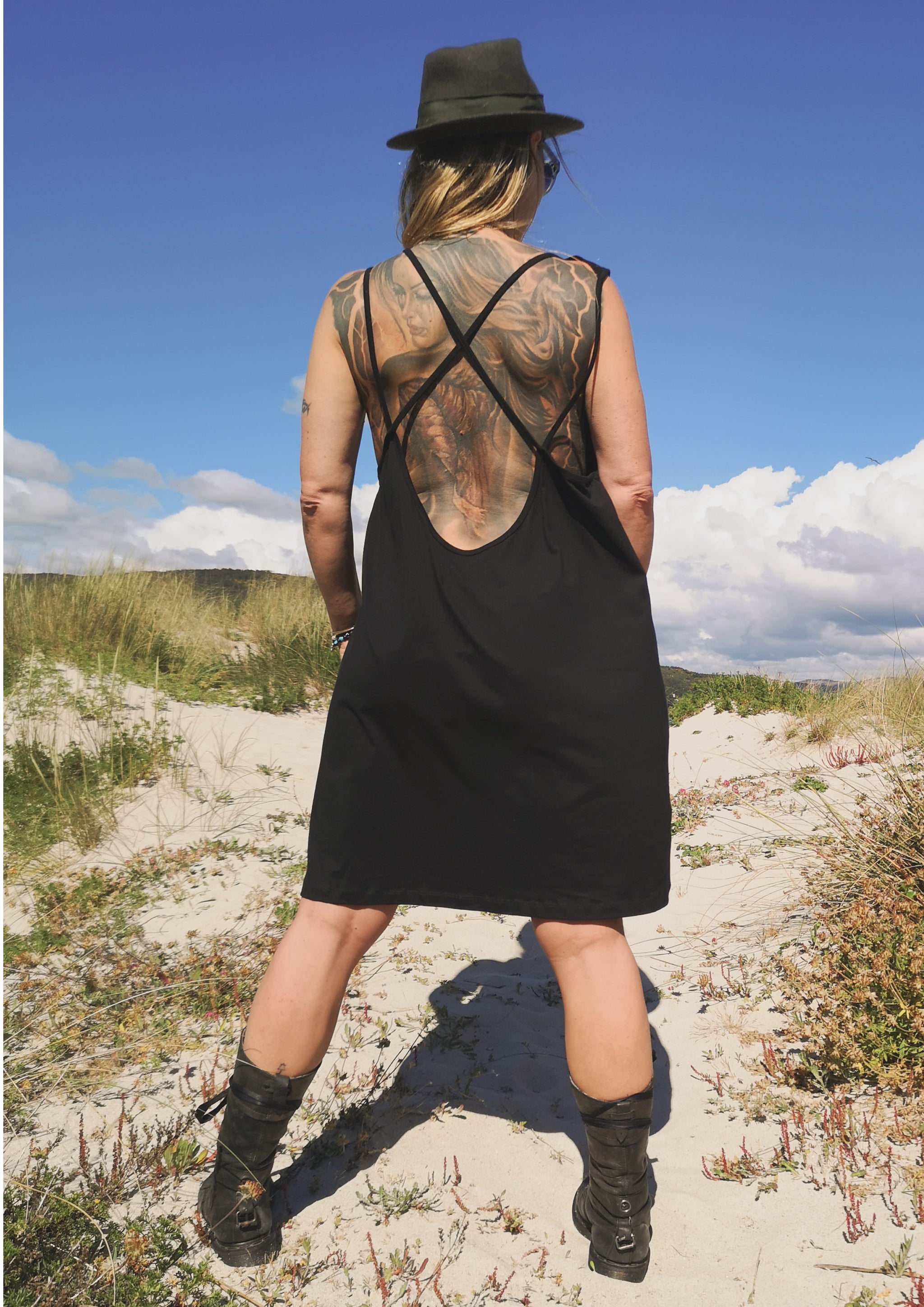 Spaghetti strap jersey shop dress