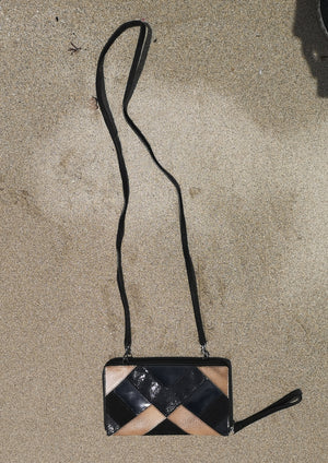 PURSE - LEATHER patchwork brown/black - BERENIK