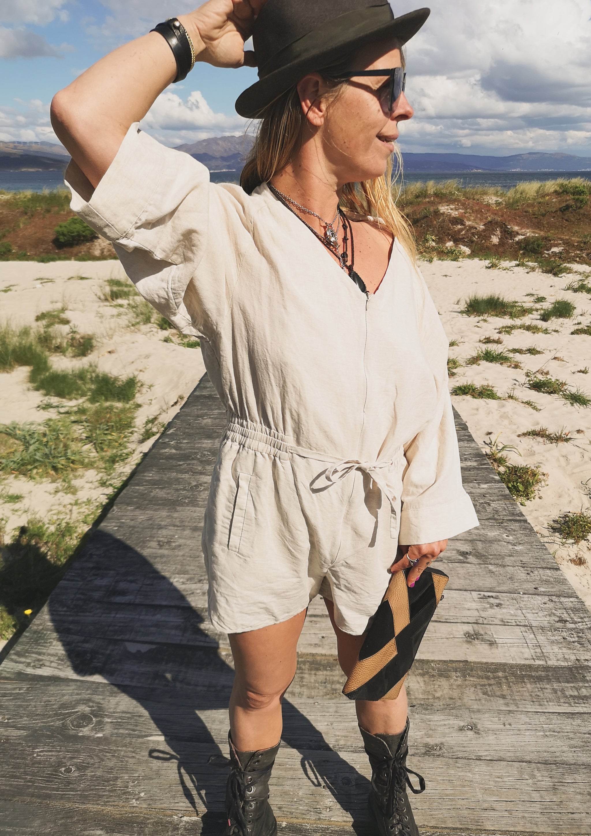 PURSE - LEATHER patchwork brown/black - BERENIK