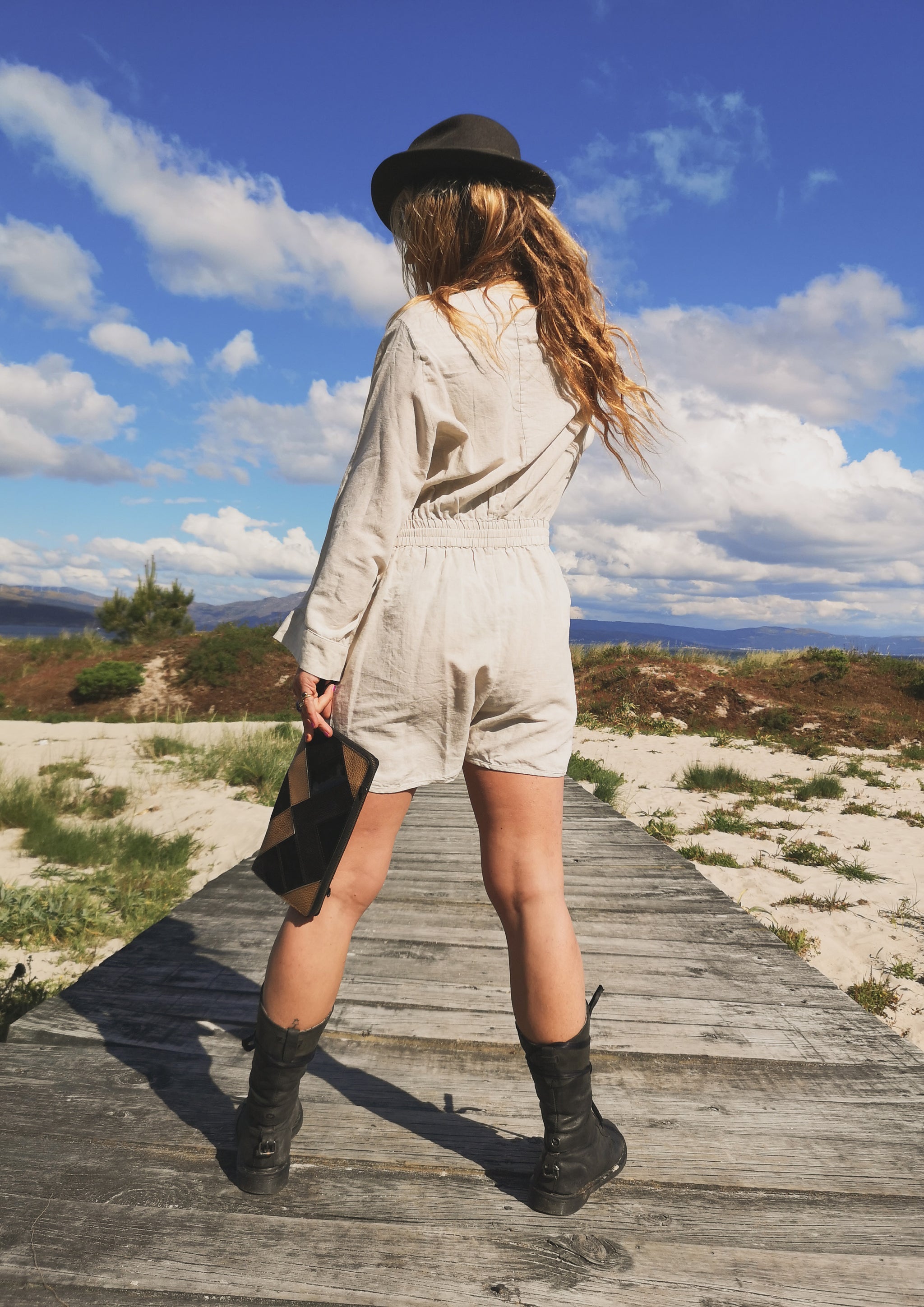 PURSE - LEATHER patchwork brown/black - BERENIK