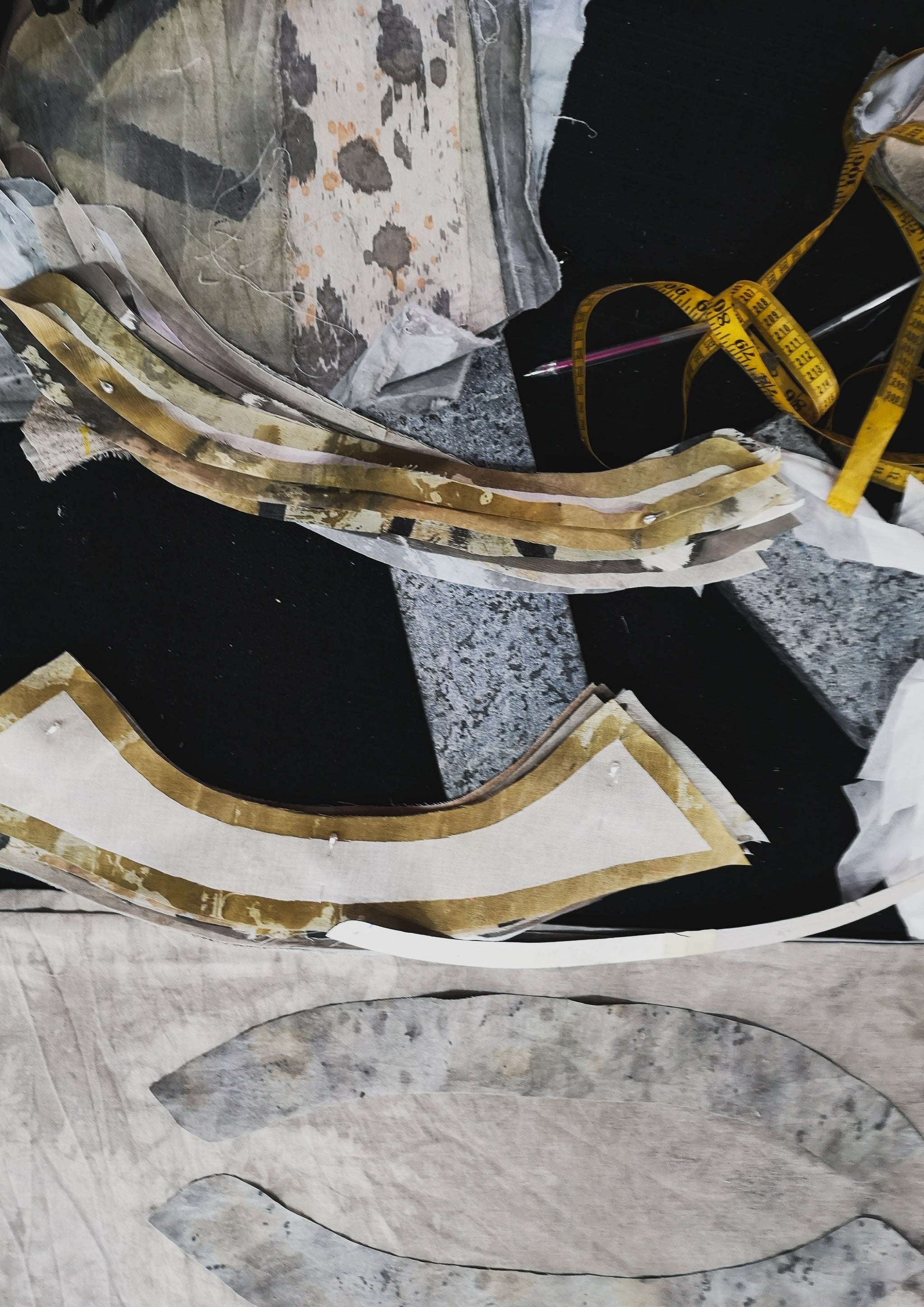 HOMEMADE - UNIQUE BLOUSE UNISEX - HAND PAINTED - grey / orange - BERENIK