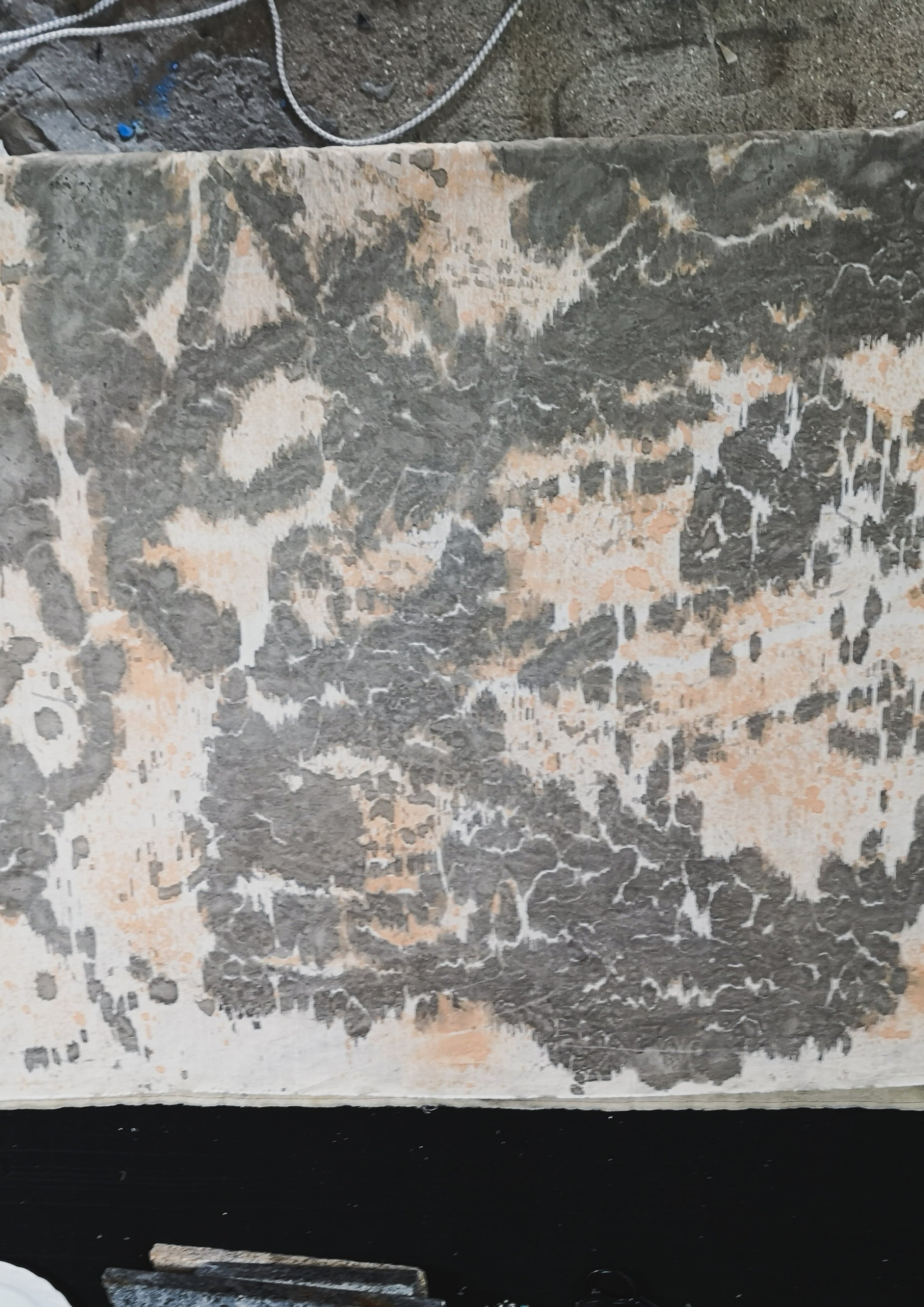 HOMEMADE - UNIQUE BLOUSE UNISEX - HAND PAINTED - grey / orange - BERENIK