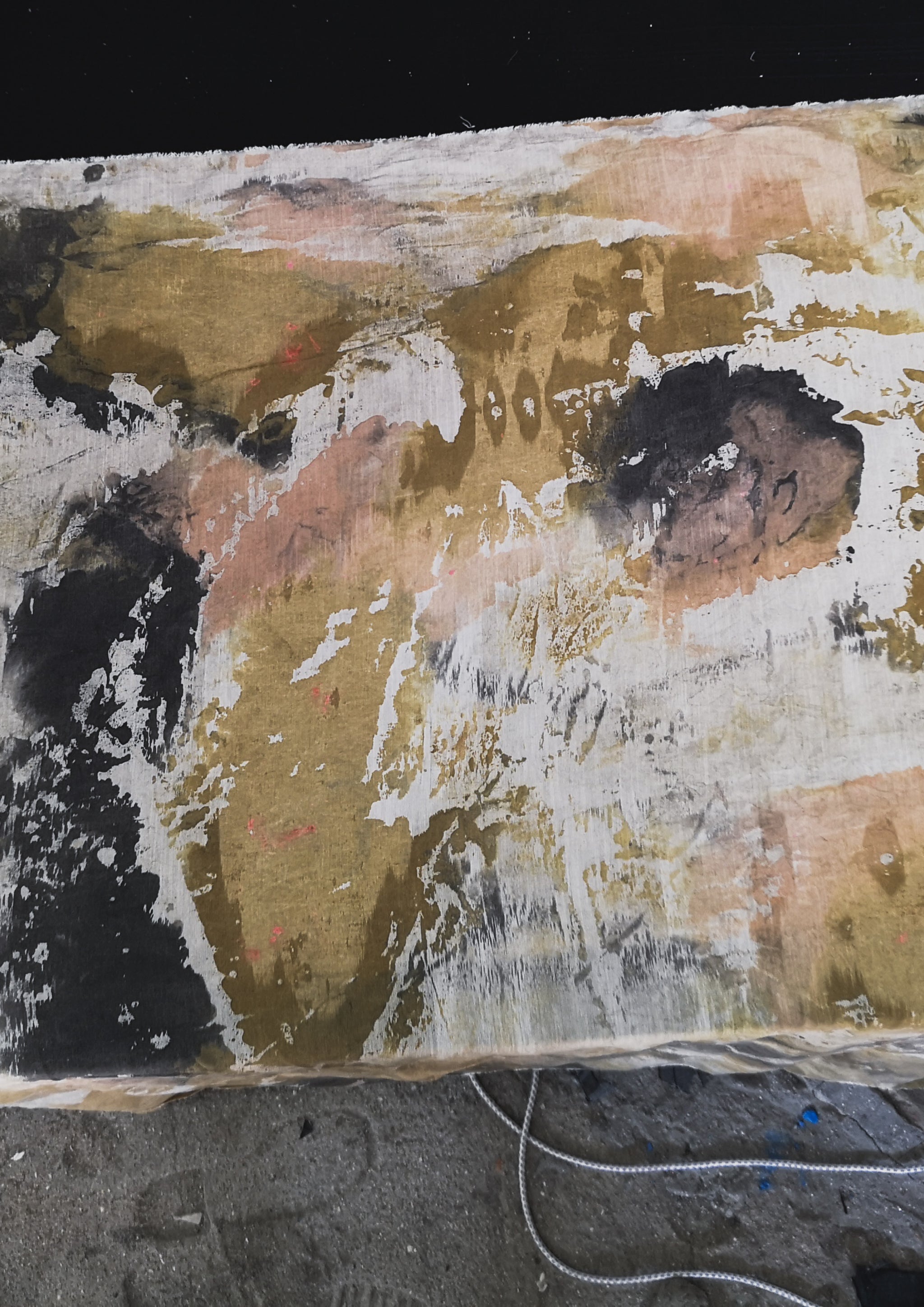 HOMEMADE - UNIQUE BLOUSE UNISEX - HAND PAINTED - green / yellow / white - BERENIK