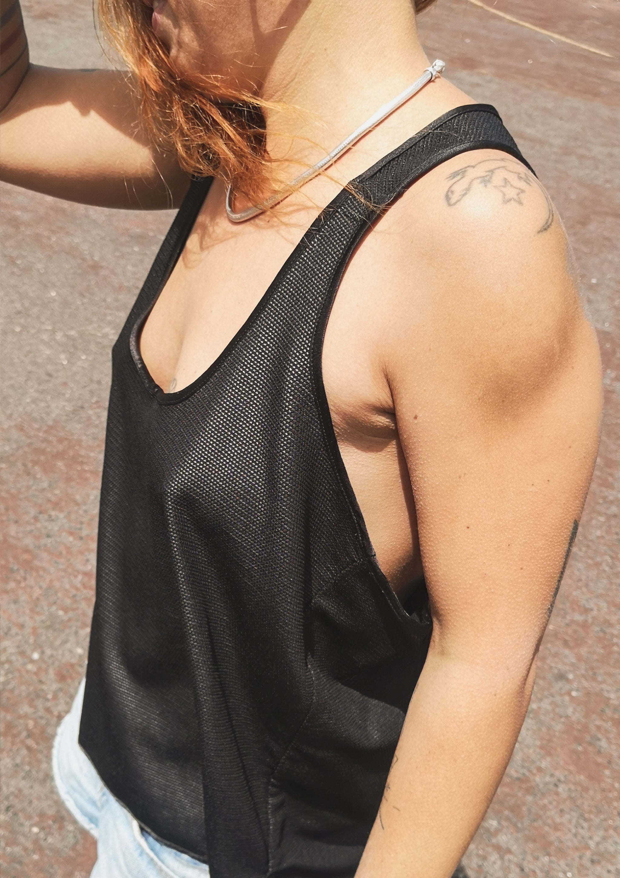 Fancy black discount tank top