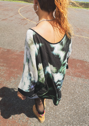 TOP OVERSIZED - VISCOSE print cloud color - BERENIK