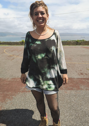 TOP OVERSIZED - VISCOSE print cloud color - BERENIK