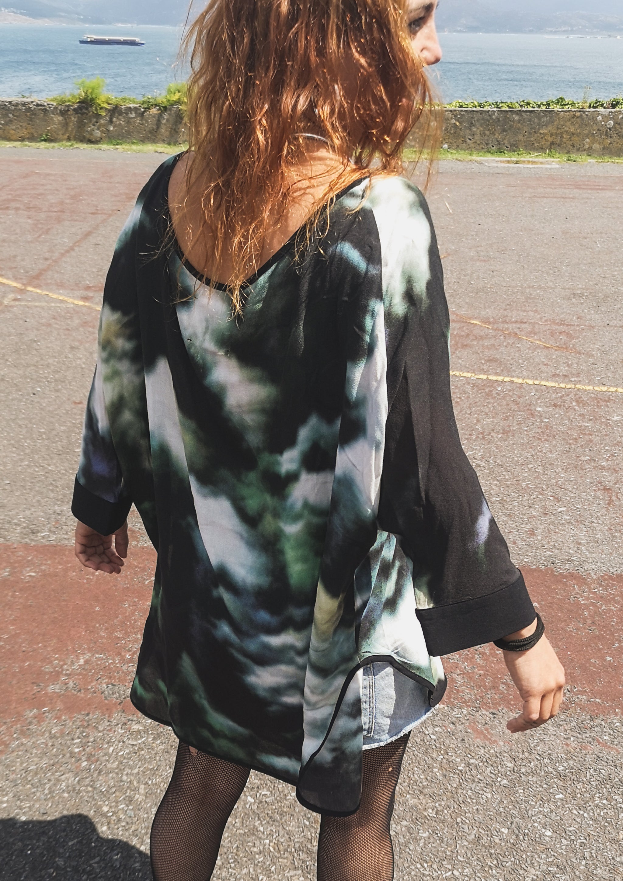 TOP OVERSIZED - VISCOSE print cloud color - BERENIK
