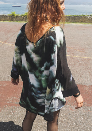 TOP OVERSIZED - VISCOSE print cloud color - BERENIK