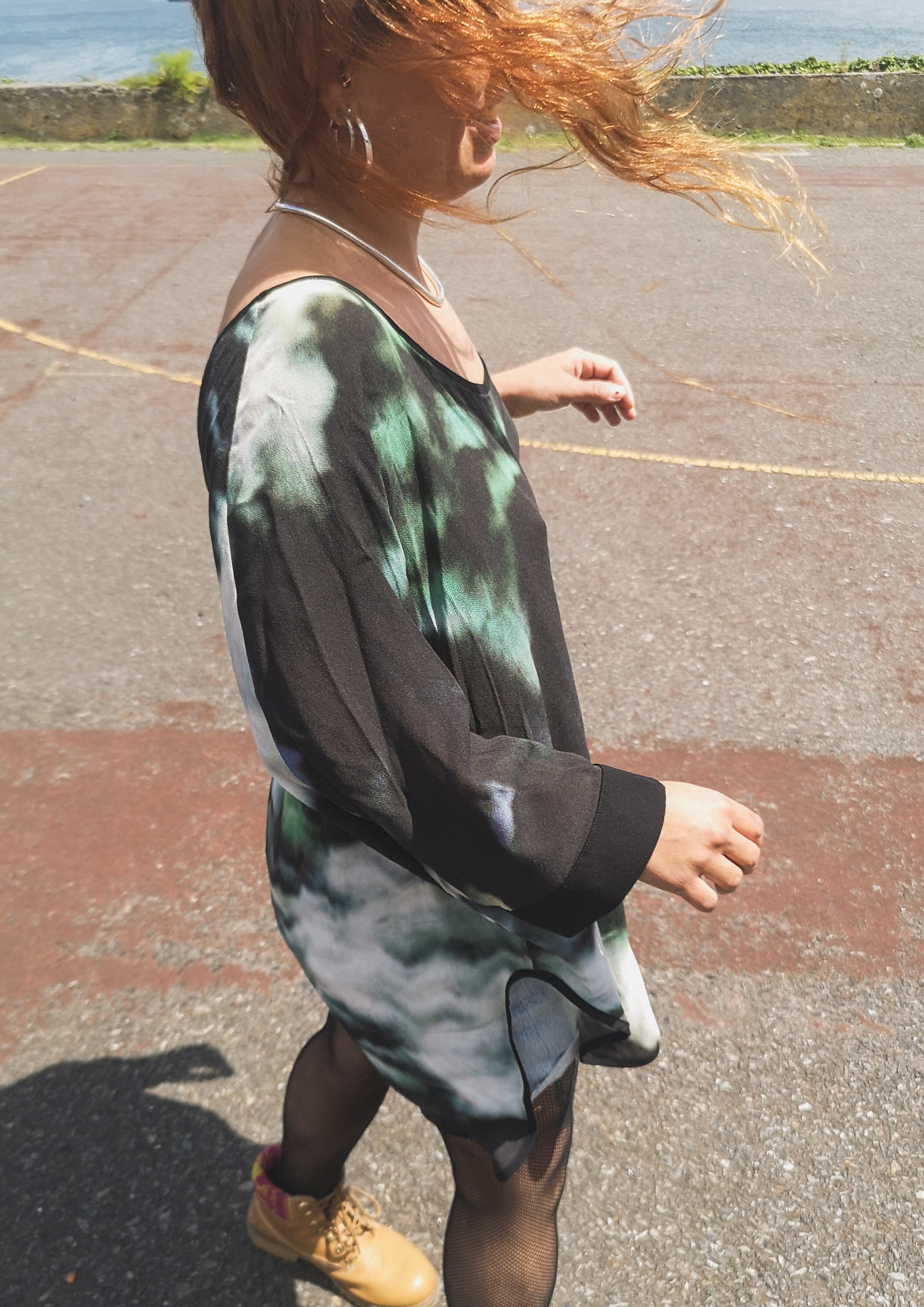 TOP OVERSIZED - VISCOSE print cloud color - BERENIK