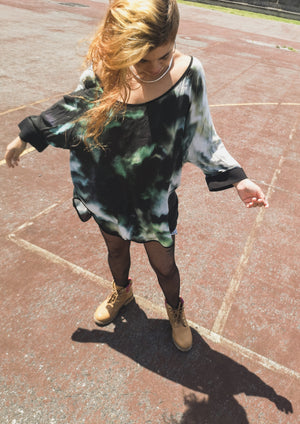TOP OVERSIZED - VISCOSE print cloud color - BERENIK