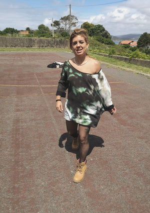TOP OVERSIZED - VISCOSE print cloud color - BERENIK