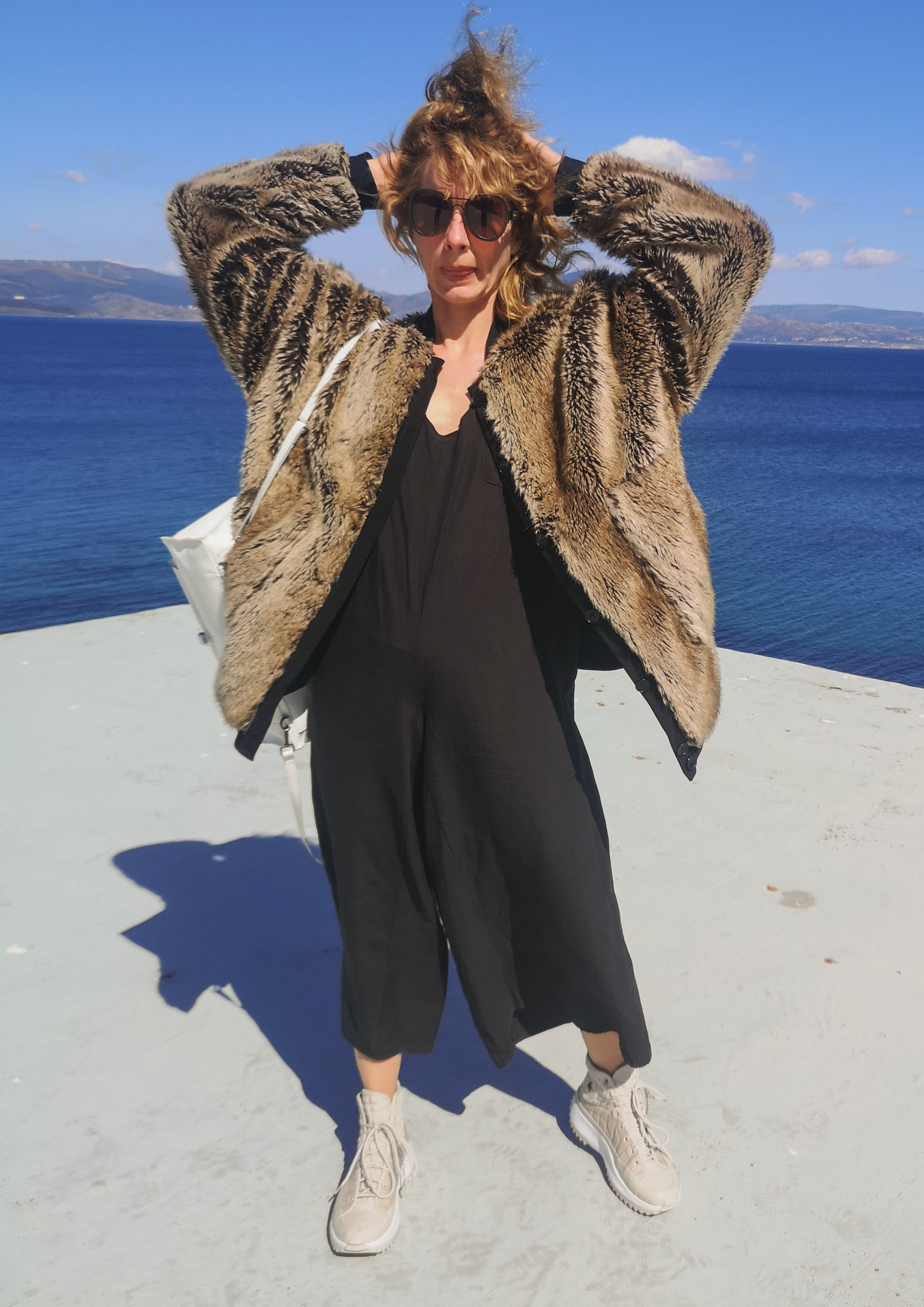 HOMEMADE - JUMPSUIT WIDE - TENCEL - black - BERENIK