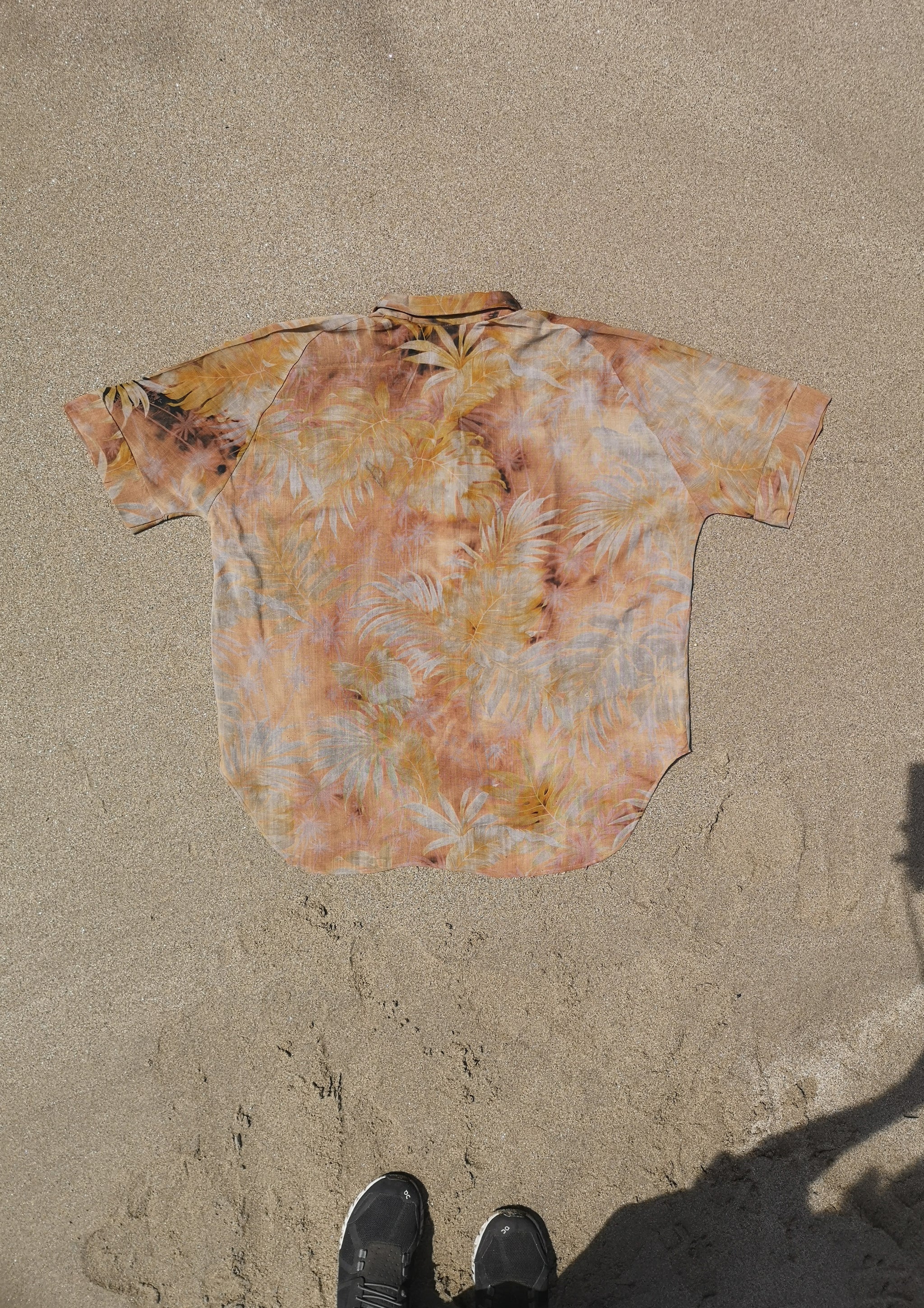 HOMEMADE - UNIQUE BLOUSE UNISEX - HAND PAINTED - orange / grey - BERENIK