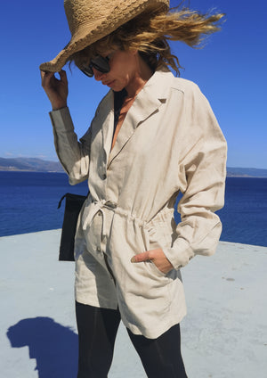 SUMMER DRESS/JACKET - LINEN natural white - BERENIK