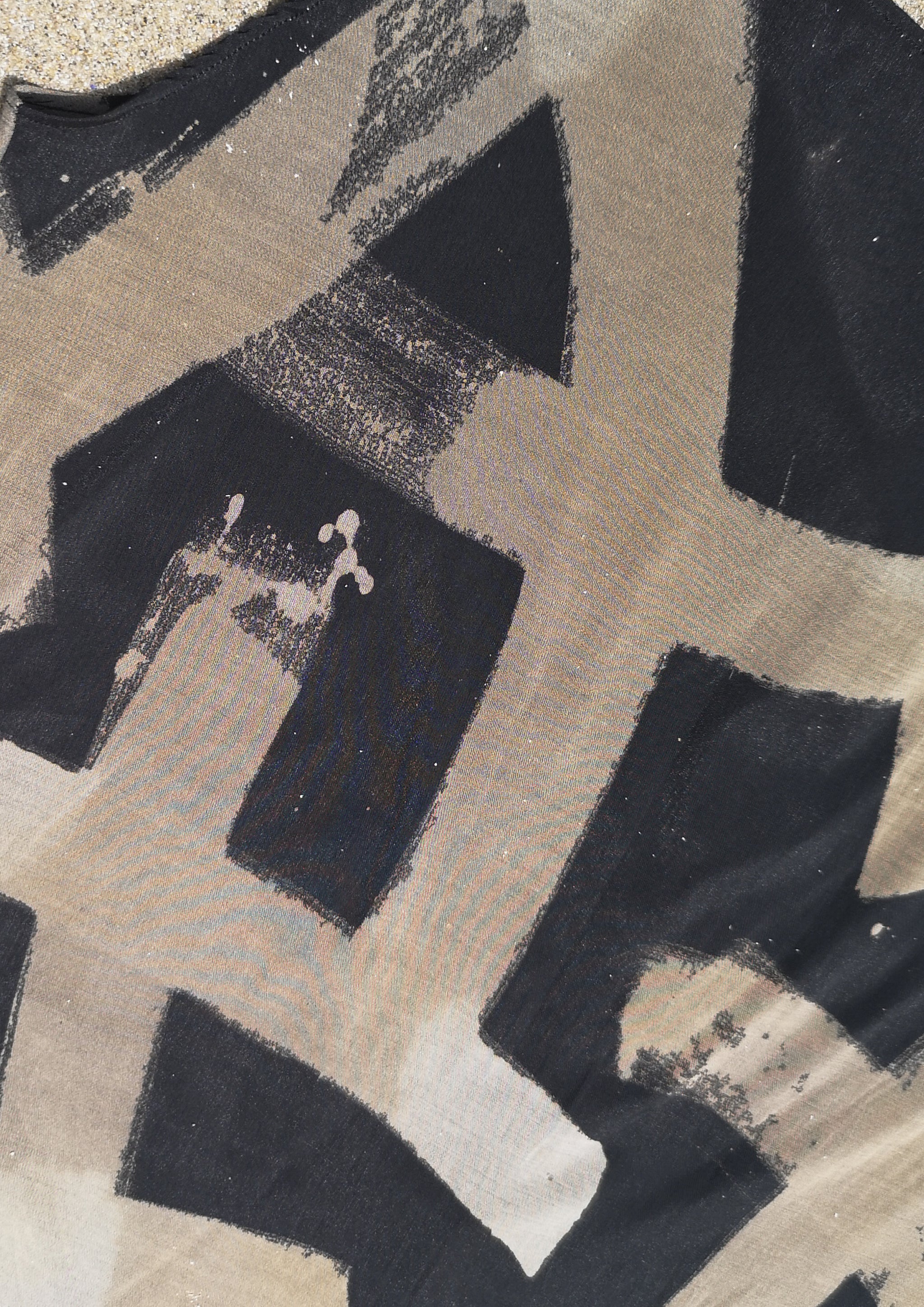 HOMEMADE - UNIQUE BLOUSE UNISEX - HAND PAINTED - black / grey - BERENIK