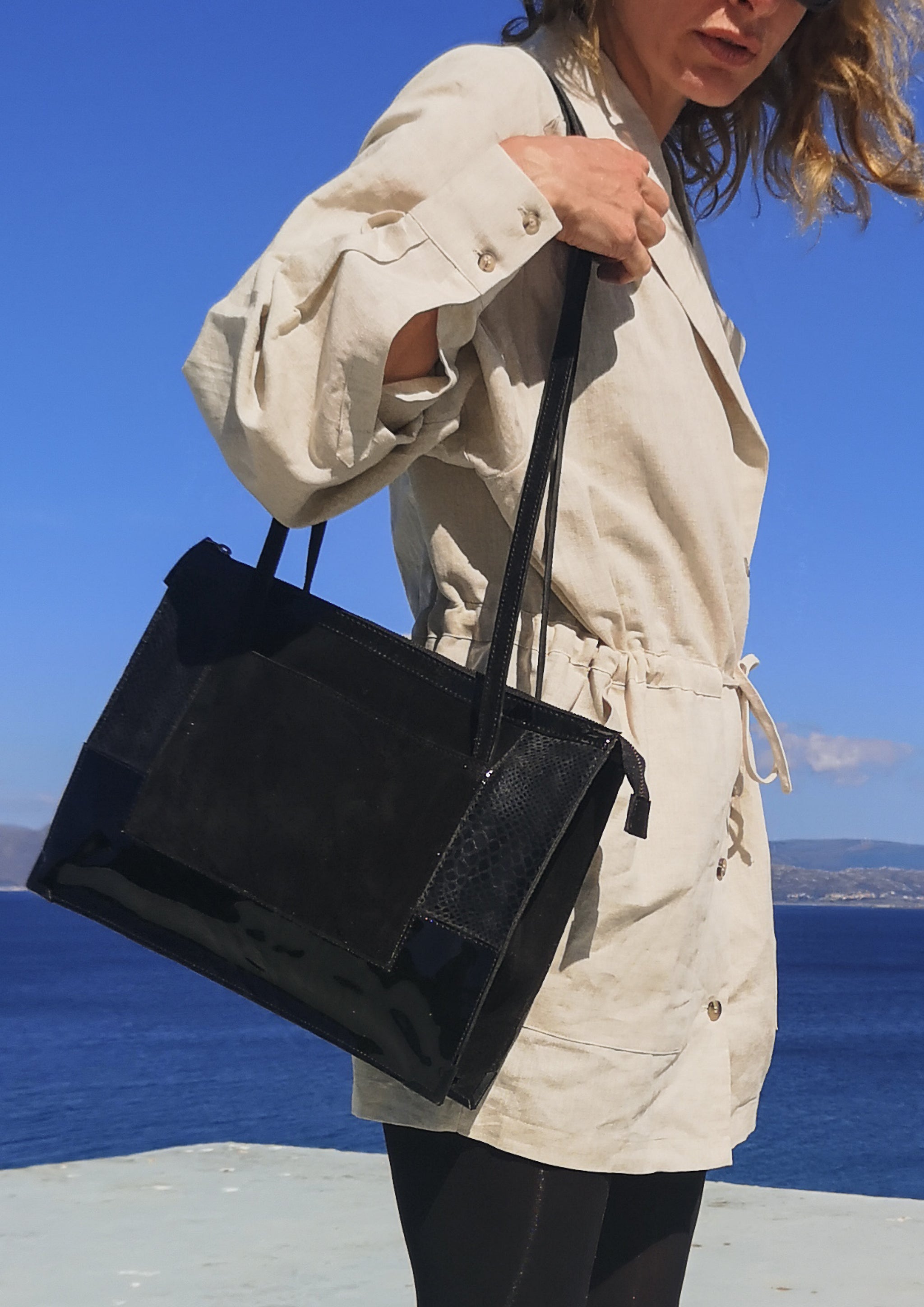 Big leather purse sales