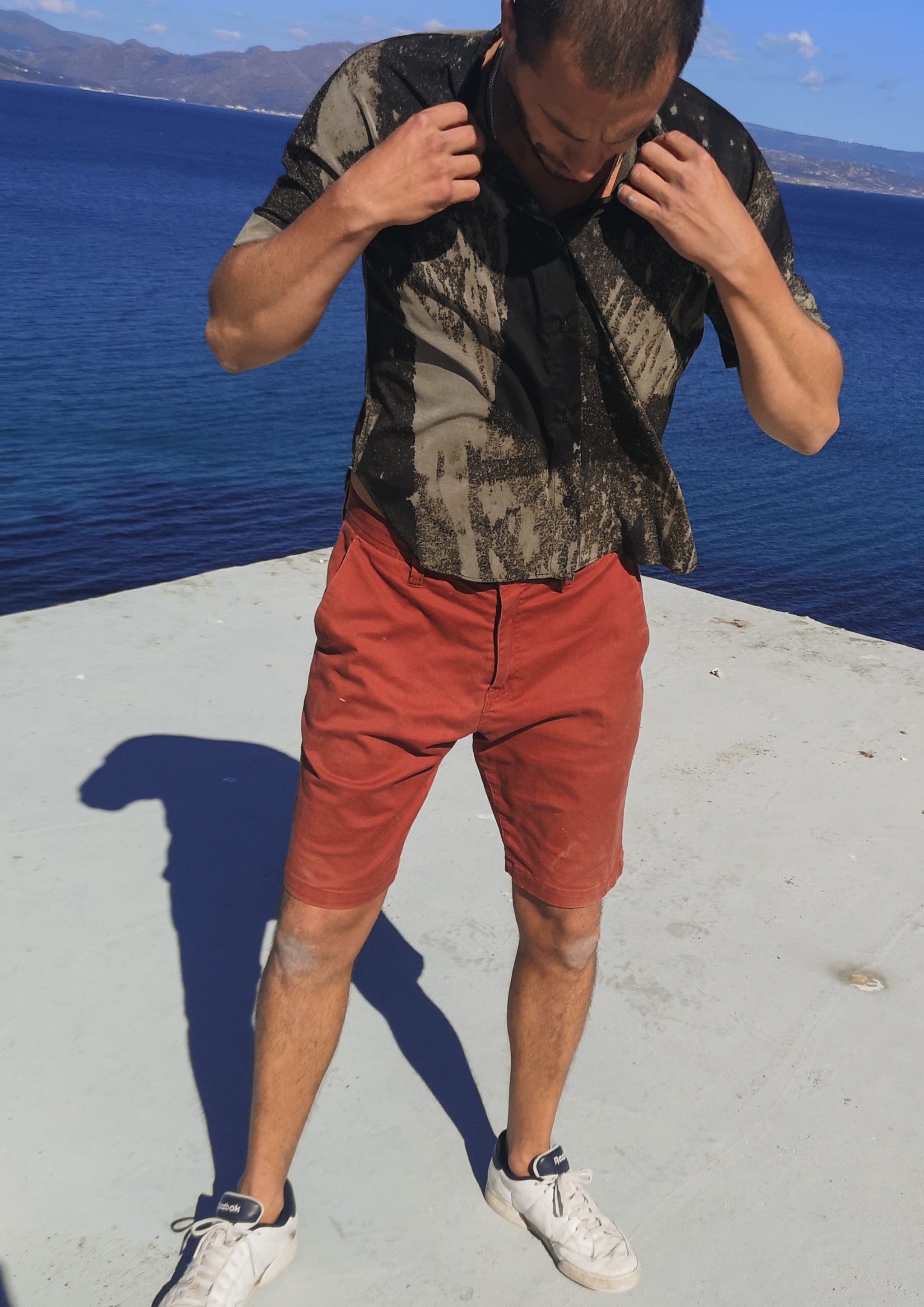 HOMEMADE - UNIQUE BLOUSE UNISEX - HAND PAINTED - black / grey - BERENIK