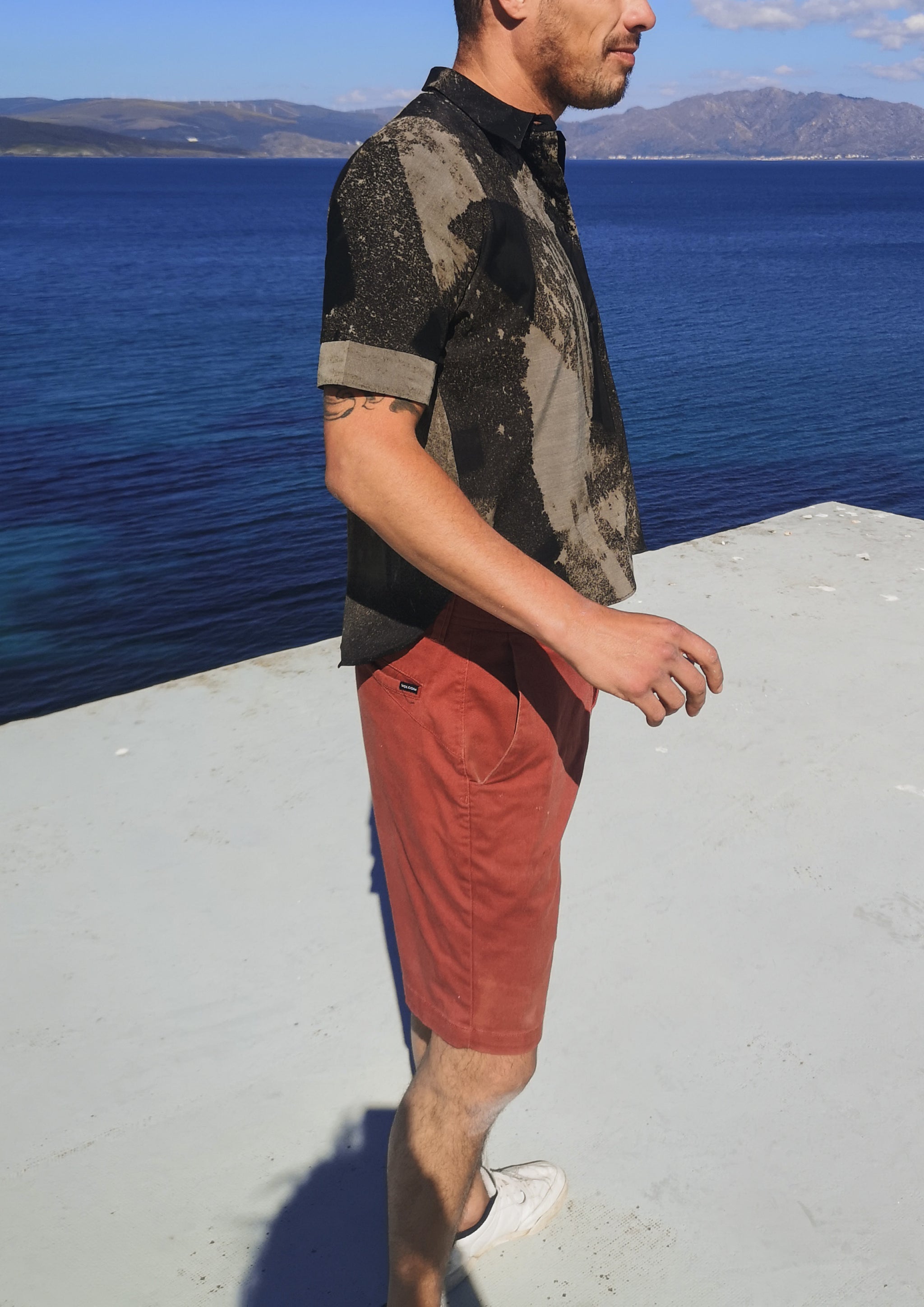 HOMEMADE - UNIQUE BLOUSE UNISEX - HAND PAINTED - black / grey - BERENIK