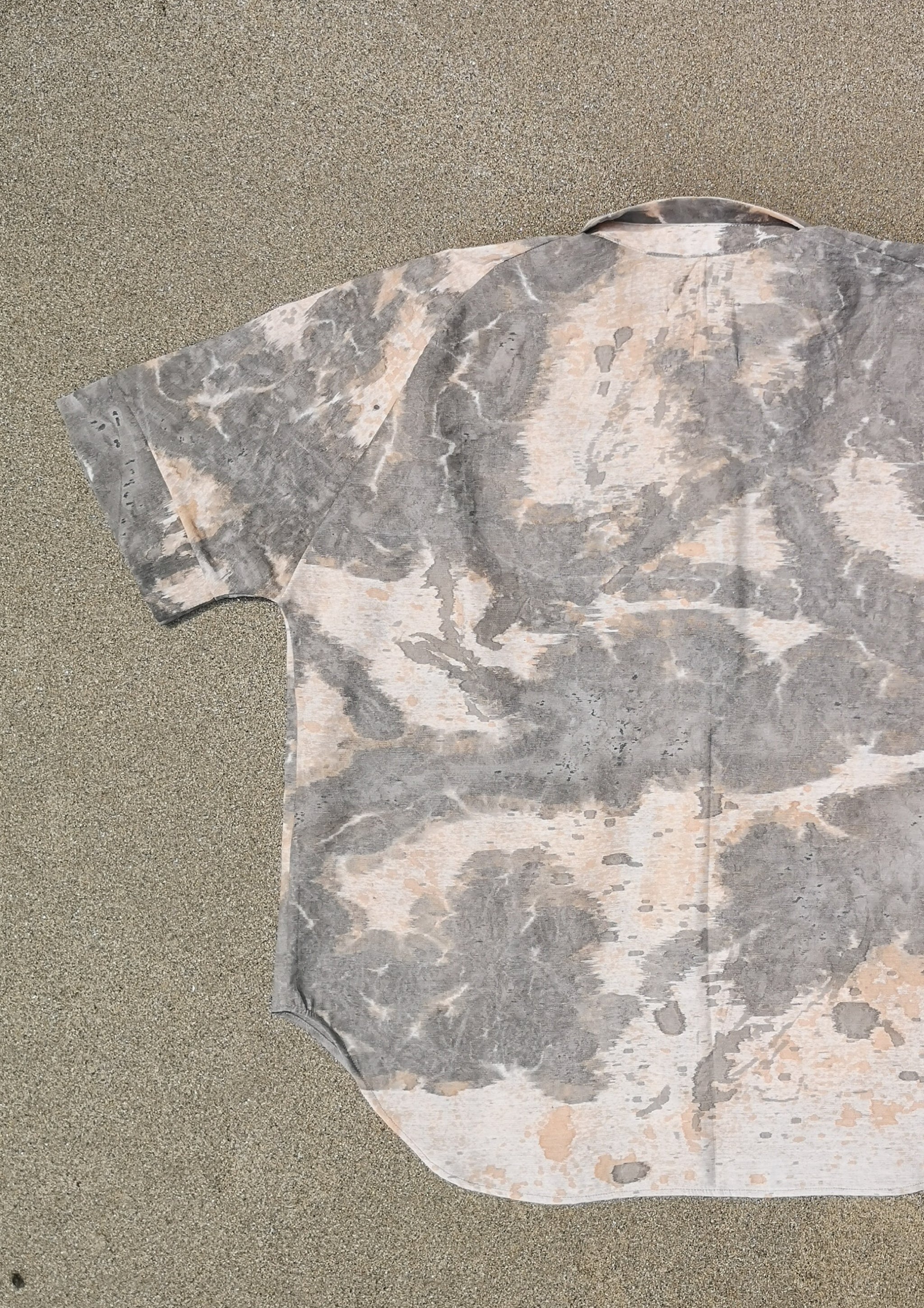 HOMEMADE - UNIQUE BLOUSE UNISEX - HAND PAINTED - grey / orange - BERENIK