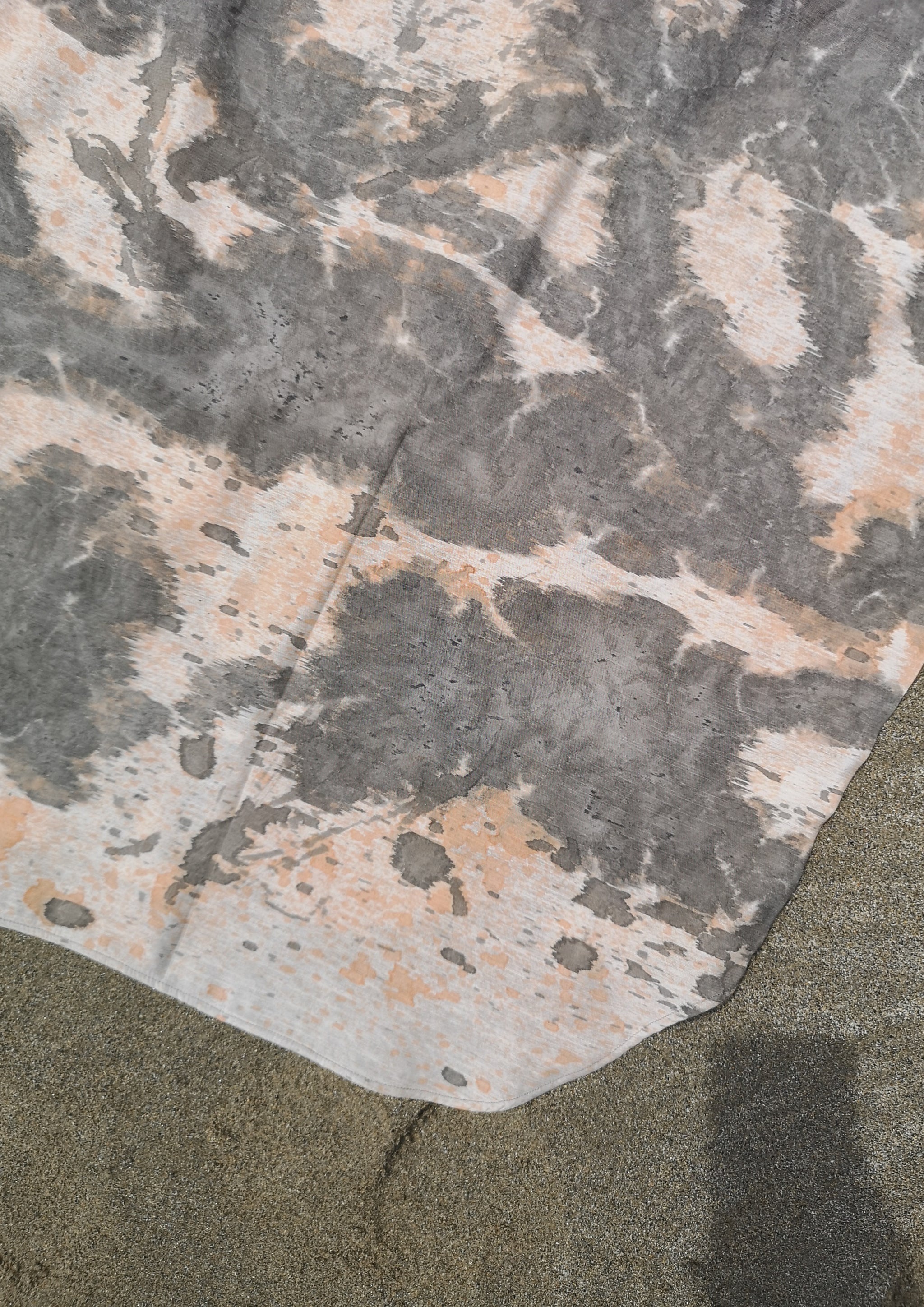 HOMEMADE - UNIQUE BLOUSE UNISEX - HAND PAINTED - grey / orange - BERENIK