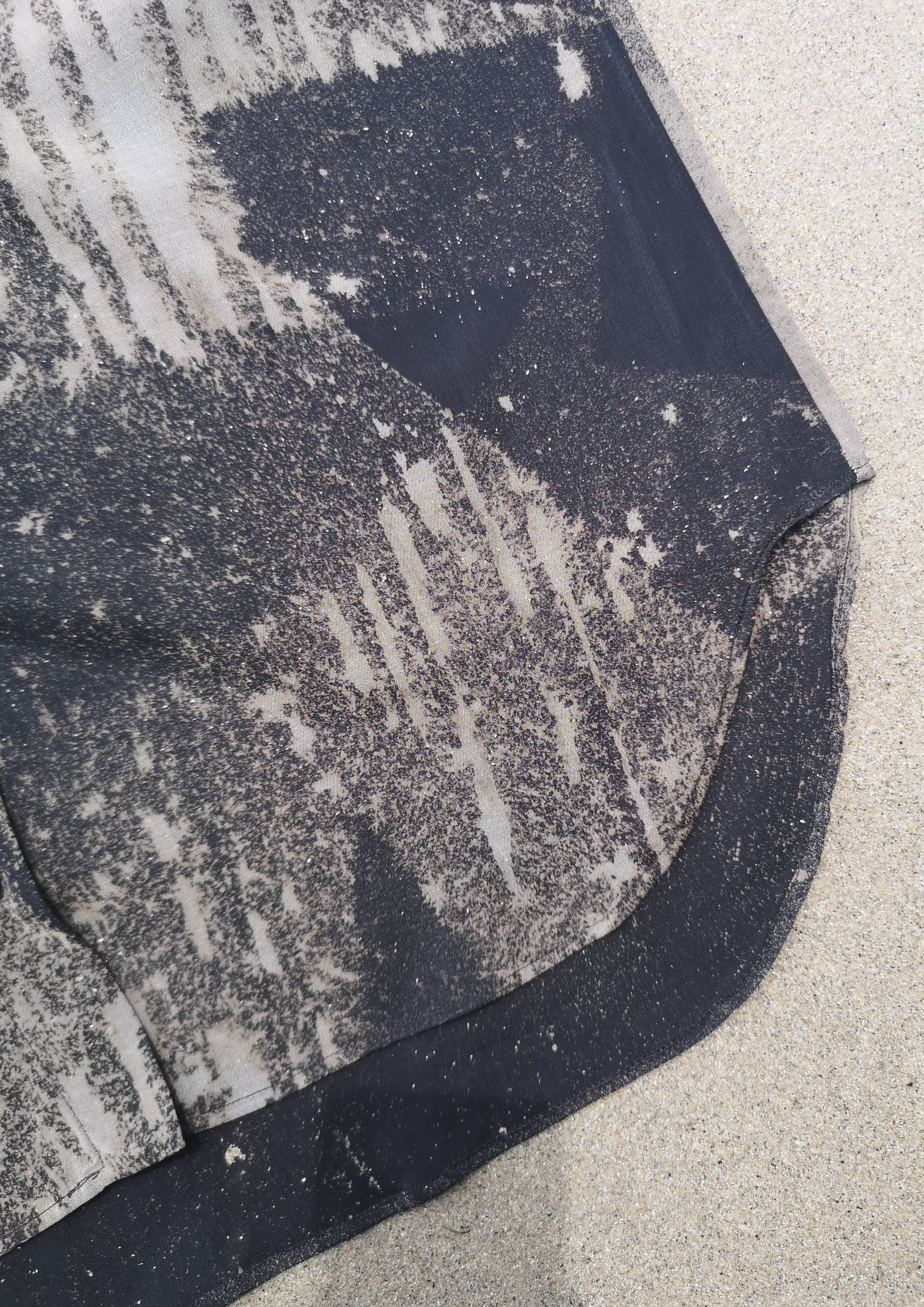 HOMEMADE - UNIQUE BLOUSE UNISEX - HAND PAINTED - black / grey - BERENIK