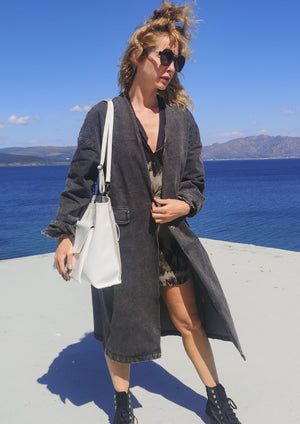 BAG/BACKPACK - PATENT LEATHER white - BERENIK