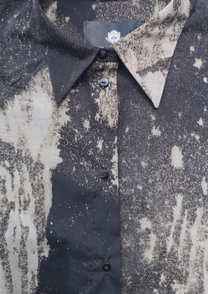HOMEMADE - UNIQUE BLOUSE UNISEX - HAND PAINTED - black / grey - BERENIK