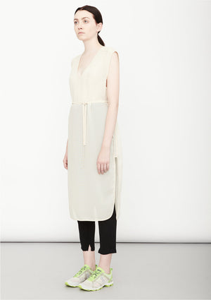 DRESS SLEEVELESS CREME MESH - BERENIK