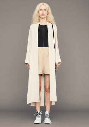 CARDIGAN LONG - SILKY STRETCH CREPE beige - BERENIK