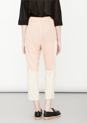 PANTS LOOSE ELASTIC PEACH/CREME/MESH - BERENIK