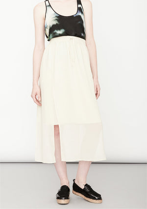 SKIRT WHITE MESH - BERENIK