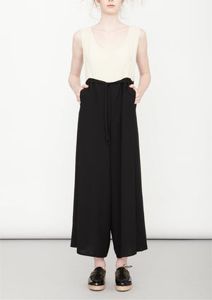 JUMPSUIT WIDE - black/creme - BERENIK