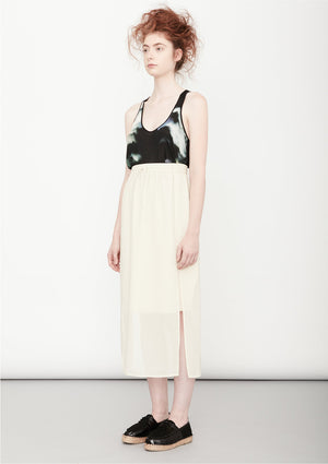SKIRT WHITE MESH - BERENIK