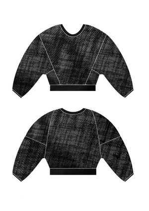 SWEATER - MESH black - BERENIK