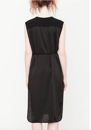 DRESS SLEEVELESS - black shiny - BERENIK