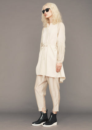 BLOUSE/DRESS - SILKY STRETCH CREPE beige - BERENIK