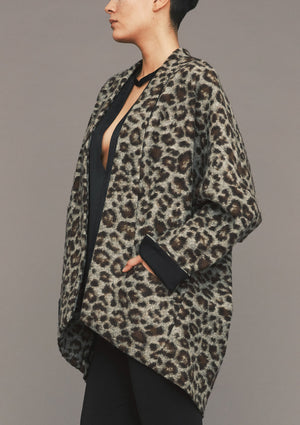 CARDIGAN - WOOL animal print - BERENIK