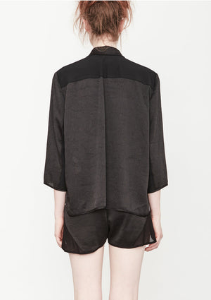 BLAZER/BLOUSE - black shiny - BERENIK