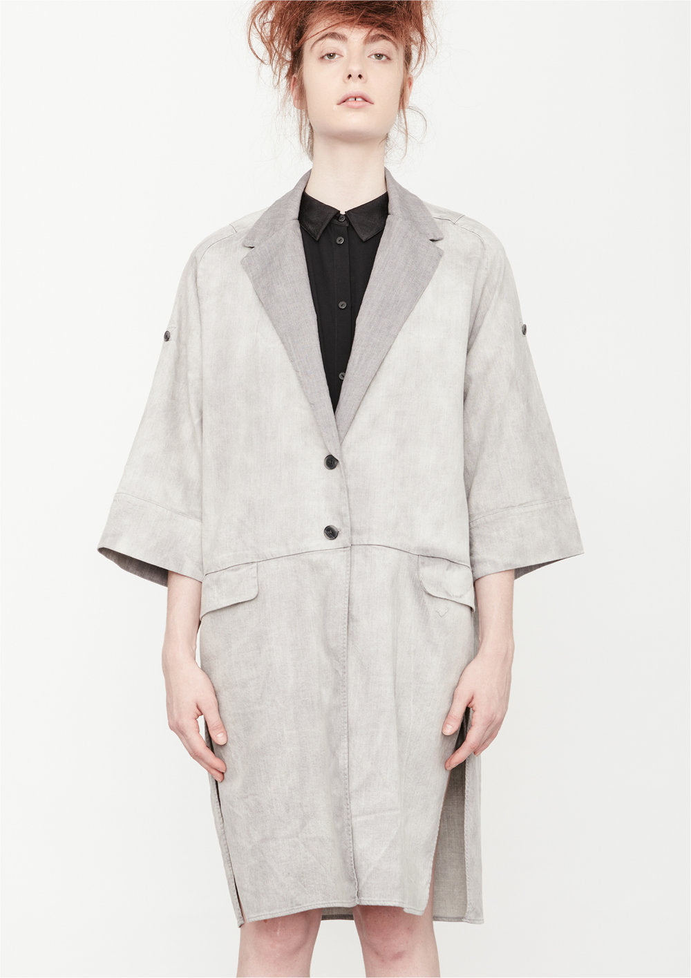 COAT - DENIM light grey washed - BERENIK