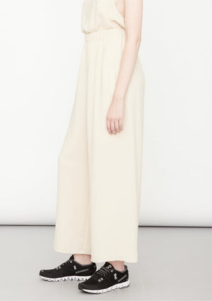 PANTS WIDE ELASTIC - creme - BERENIK