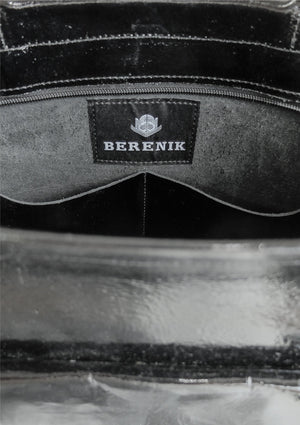 BAG/BACKPACK - PATENT LEATHER black - BERENIK