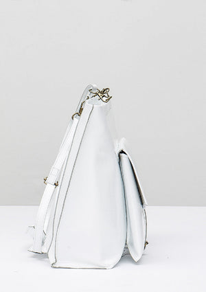 BAG/BACKPACK - PATENT LEATHER white - BERENIK