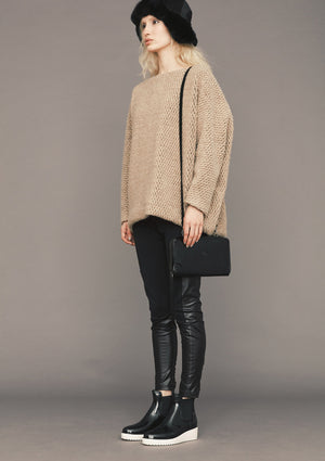 LEGGINGS - black mat/shiny - BERENIK