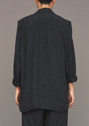 BLAZER - JACQUARD SATIN black snake - BERENIK